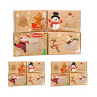 12/20pcs Christmas Biscuit Window Boxes Festive Bread Gift Packaging Storage