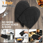 1 Pair Non Slip Oven Mitts Heat Resistant Baking Gloves for Kitchen and Cooking
