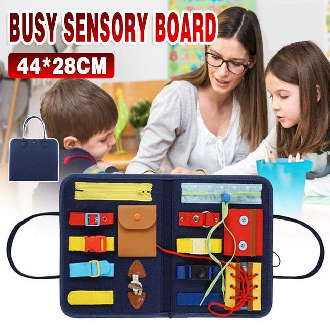 Montessori Busy Sensory Board Toddler Sensory Educational Toy Fine Motor Skills - Aimall
