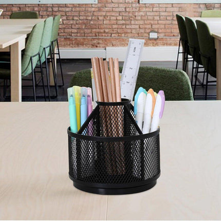 Rotating Pen Holder Organizer Multifunctional Desk Storage Bucket for Office