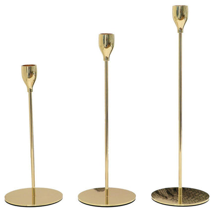Set of 3 Decorative Candlestick Holder Candle Stand for Wedding / Dinner / Party