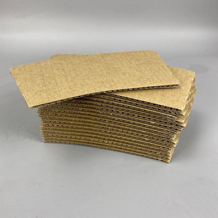 200X Coffee Cup Sleeves Kraft Paper Disposable Corrugated For Hot Or Cold 8/9CM