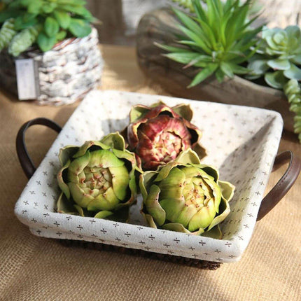 4PCS Artificial Succulent Plant French Lily Artichoke Head Household Room Decor