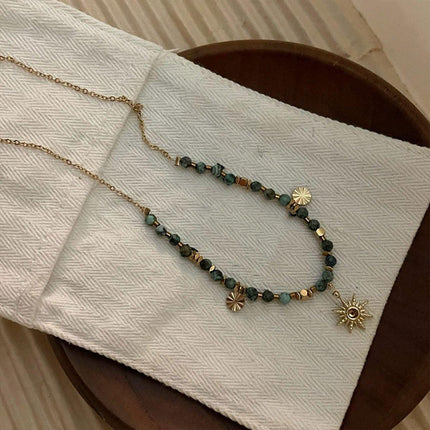 High-End Sun Necklace Light Luxury Fashion Style Distinctive Collar Chain
