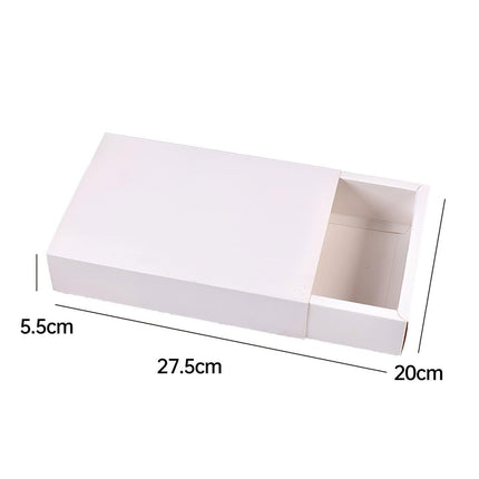 25X White Kraft Paper Drawer Jewelry Package Necklace Bracelet Gift Package box - Aimall
