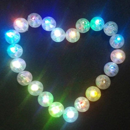 UP 100PCS LED Balloon Lamp Lights Lantern Light Balloons Glow Christmas Party Colour - Aimall