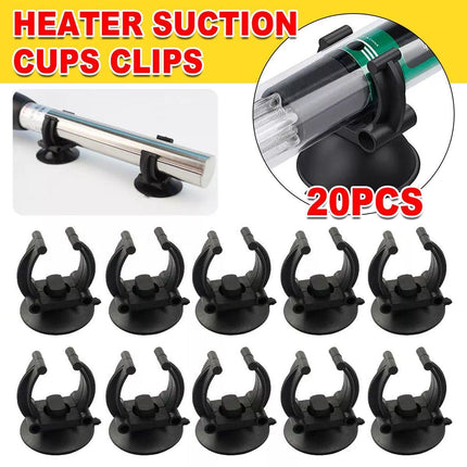 20PCS Black Suction Mount Clips for Aquarium Equipment