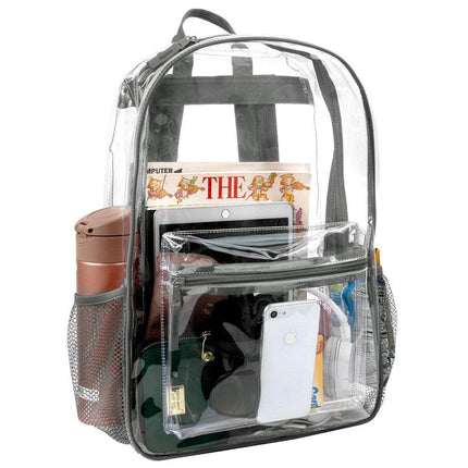 Waterproof Transparent Backpack Double Shoulder Large Capacity School Travel Bag