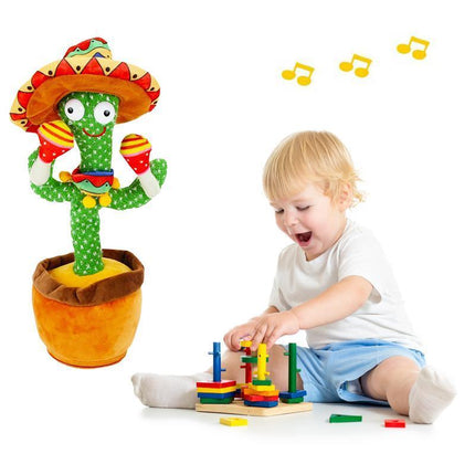 Talking Toy Dancing Cactus Doll Speak Talk Sound Record Repeat Kawaii Funny Toy - Aimall