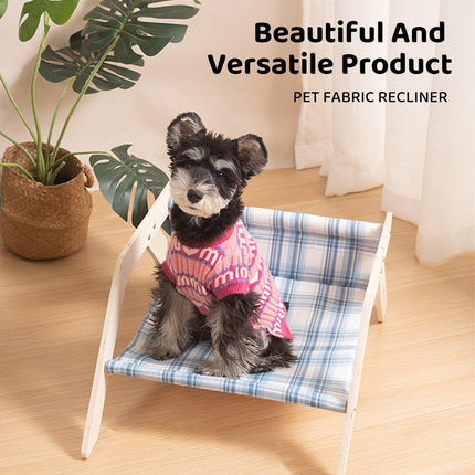 Cat Fabric Chair Bed Washable Recliner Portable Puppy Sleeping House Nest Chiar