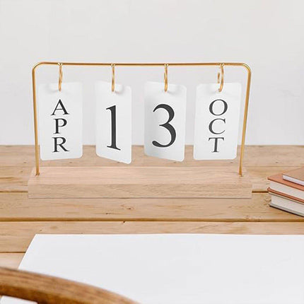 Wooden Desk Calendar Creative Desktop Calendar Ornament Home Office Decor Craft