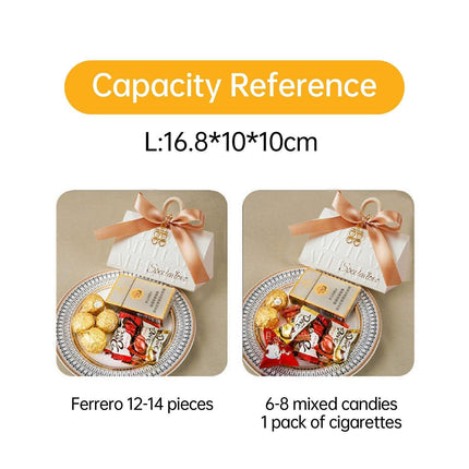 5PCS Portable Luxury Wedding Candy Gift Boxes Favour Packaging High-end Party