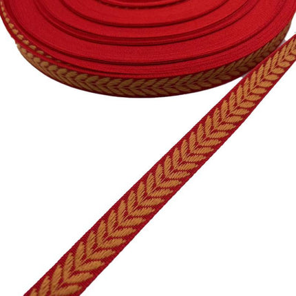 1.5CM*45M Geometric Woven Ribbon Trim in 4 Styles - Aimall