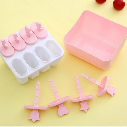 6/8 Cells Mould Maker Ice Cream Pop Reusable Icy Pole Frozen Square Molds Block