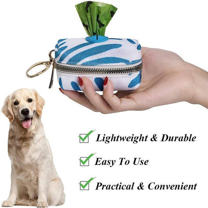 Secure and stylish dog poop bag holder for outdoor use.