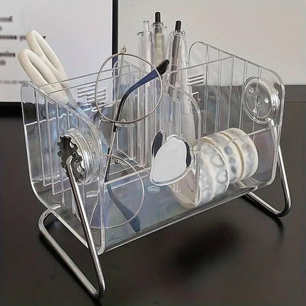 6 Compartment Remote Control Organizer Miscellaneous Shelf Living Room Storage