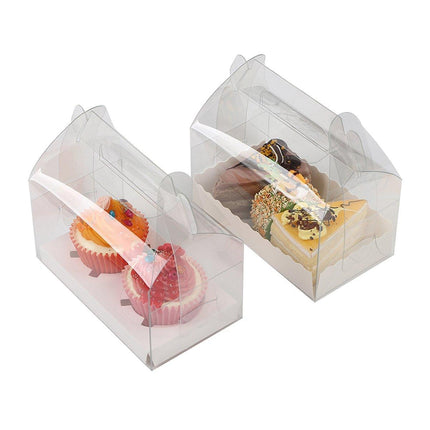 25pcs Transparent Portable Baking Box for Lasagna Mousse Cake Western Point Food