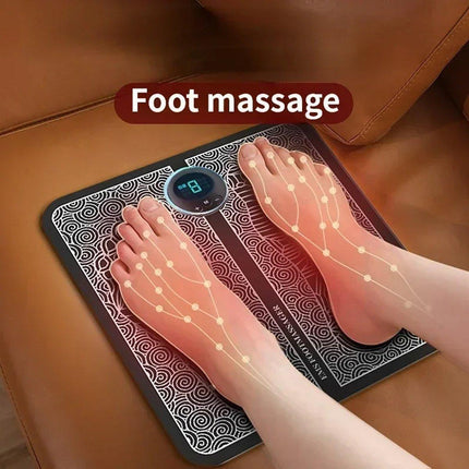 Electric Foot Massager Pad USB Rechargeable Home Foot Massage Device Pain Relief
