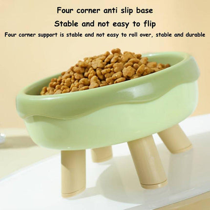 Cat Food Water Bowl Non Slip Raised Pet Feeding Dish Elevated Feeder Cats