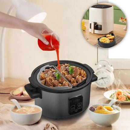2PCS Reusable Food Grade Slow Cooker Liner Divider Non Stick Easy Clean Pan
