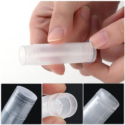 10/30/50/100x Clear Lip Balm Tubes Caps 5g Transparent Empty Lipstick Container - Aimall