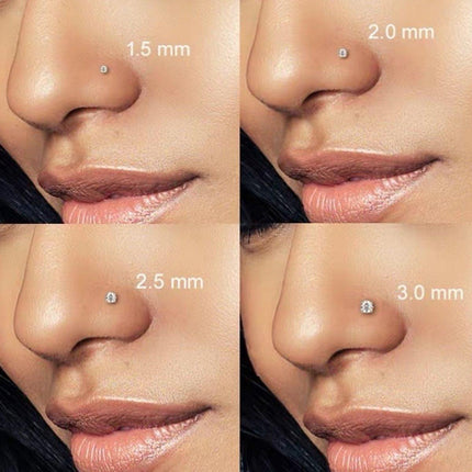Stainless Steel Nosepiece with Gold Nose Stud Stylish Piercing Jewellery Women