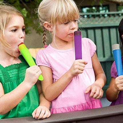 8PCS Silicone Ice Block Moulds/Ice Cream Molds/Icy Pole Jelly Pop Popsicle Maker - Aimall