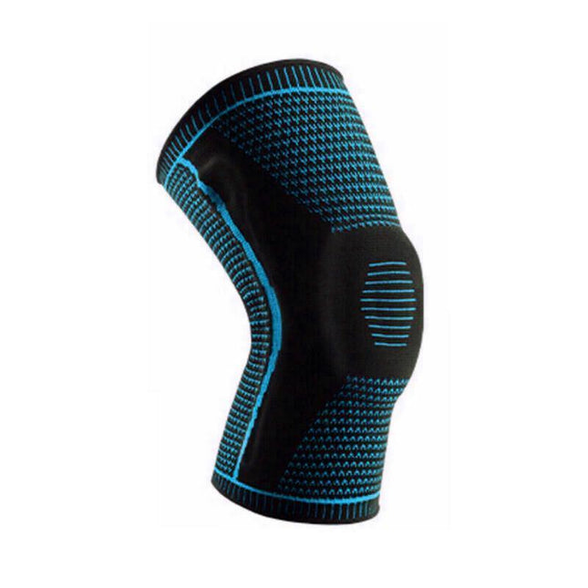 Blue Knee Brace Knee Compression Sleeve Professional Sports Silicone Knee Support - Aimall
