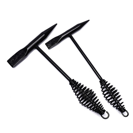 Welding Chipping Hammer Spring Handle Hold Heart Cleaning Harden DIY Metal Black