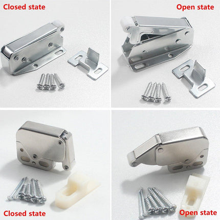 5 Sets Cabinet Door Latch Elephant Trunk Auto Rebound Wardrobe Pusher Catch Kit