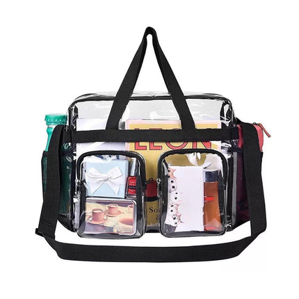 Clear Tote Bag Plastic Transparent Purse Handbag Zipper Security Event Stadium