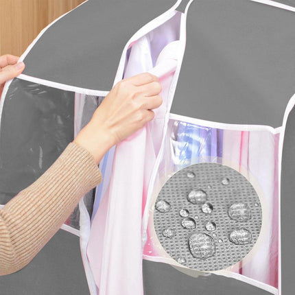 Hanging Garment Covers with Clear Window 120cm for Clothes Rack Closet Hanging