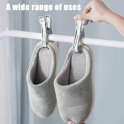 Large Stainless Steel Clothes Pegs Hanging Clip Laundry Windproof Clamp - Aimall