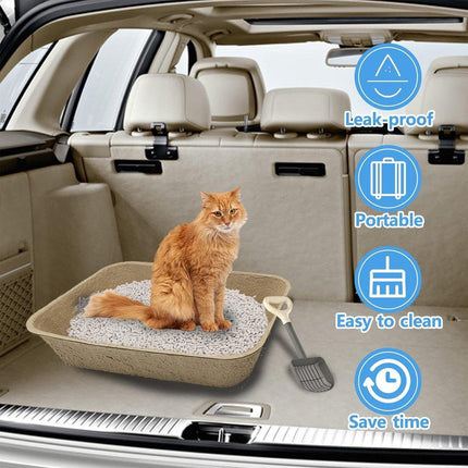 5pcs Disposable Cat Litter Pan Open Design Easy Clean Litter Box Pet Cleaning