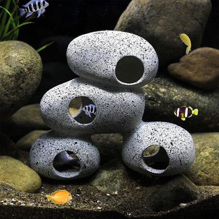 Clay Pot Aquarium Decoration Shrimp House Cichlid Breeding Tank Fish Nest