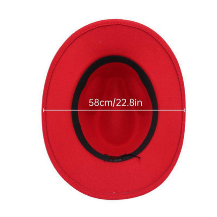 Western Cowboy Hat American  Jazz Hat for Men Women Upside Down Top Hat