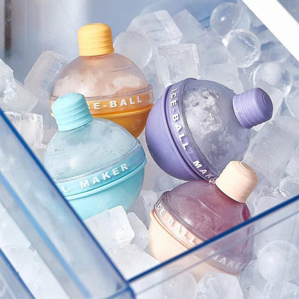 4Pcs Light Bulb Silicone Ice Ball Maker Mold for Whiskey Ice Mould Ice Cube Tray