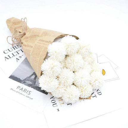 12pcs Artificial Dandelion Fake Flower Simulation Arrangement Desktop Decoration
