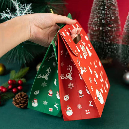 50PCSChristmas Candy Biscuit Packaging Box Gift Bag Baking Hand Treats