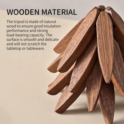 Solid Wooden Trivet for Hot Dish Walnut Christmas Tree Table Heat-Resistant Mat