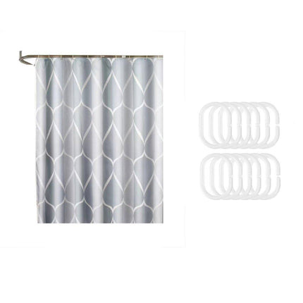 Waterproof Fabric Shower Curtain Simple Bathroom Curtain No Drill Bath Screen