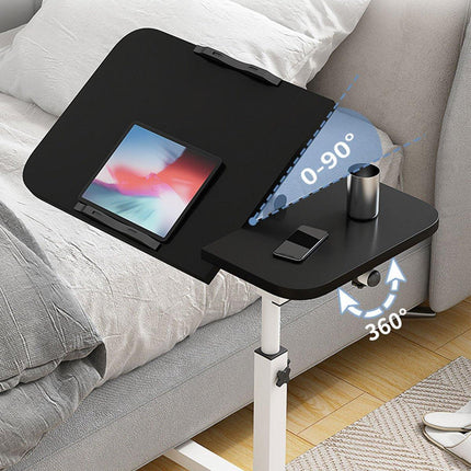 Adjustable Folding Computer Desk Stand Floor-Standing Movable Bedside Table