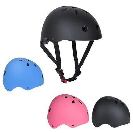 Bike/Skate Helmet 3 Sizes Available Kids Adult Skateboard Professional Safety Black - Aimall