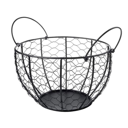 Egg Basket Fruit Storage Basket Blue Iron Basket Home Sundries Organiser Holder