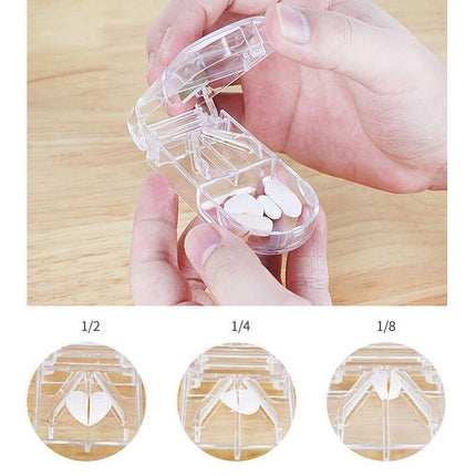 Portable Pill Cutter Tablet Vitamin Splitter Divider Travel Medicine Storage Box - Aimall