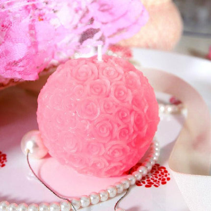 3D Silicone Candle Mold Rose Ball Aromatherapy Candle Soap Mould Craft Baking - Aimall