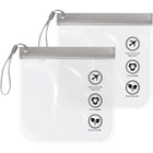 10pcs Frosted Zipper Pouch Document Mask Storage Bag Underwear Towel Organizer