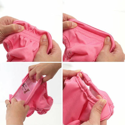 Female Dog Puppy Nappy Diapers Wrap Band Sanitary Pants Underpants XS-XL OZ Black - Aimall