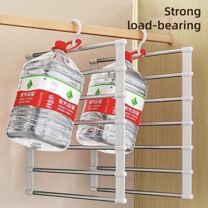 2pcs Multifunctional Folding Trouser Rack Multi Layer Storage Hanging Clothes