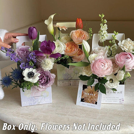 30pcs Flower Handheld Box Folding Gift Packaging Box Floral Bouquet Wrapping